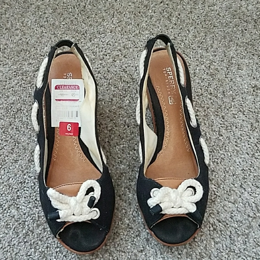 Sperry wedge heels size 6